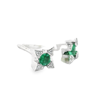 Orecchini Cianfrone Gioielli Donna in Oro Smeraldo 0.18 Ct OROR-45-198 - OROR-45-198